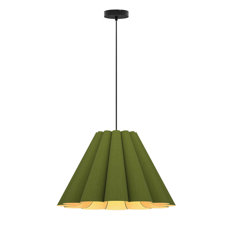 Luminaire suspendu moyen Lora 56, Vert, H 14,3 po x l 22,8 po x P 22,8 po