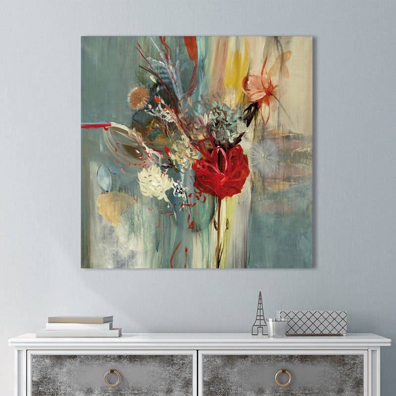 « floral life », reproduction d’art sur toile tendue, H 36 po x l 36 po