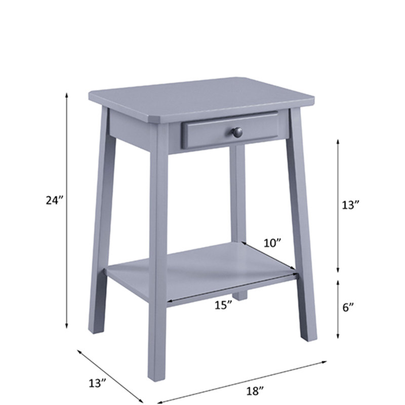 Display And Utility Table In Gray - Rectangular For Living Area Accent With Functional Versatile Shape