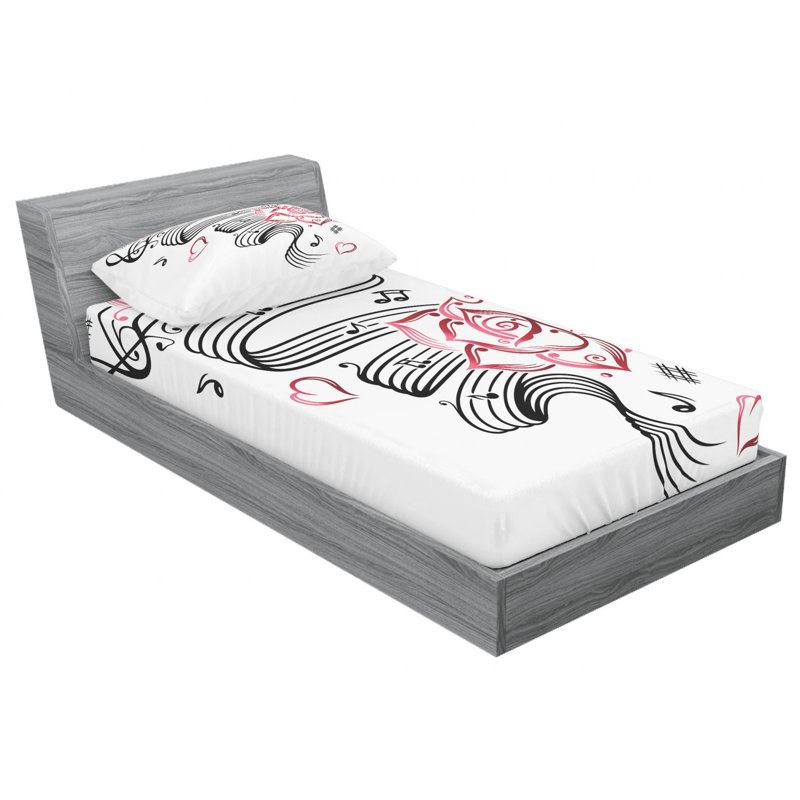 Microfiber Sheet Set, Twin Sheet Set with 1 Pillowcase