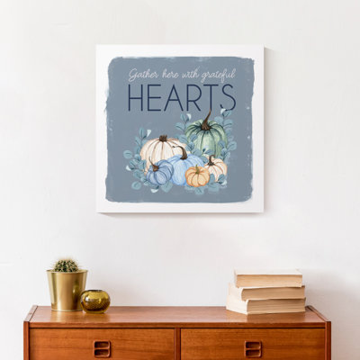 " Gather Hearts Blue Mood Pumpkins 1 "