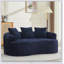 Causeuse courbée avec 3 coussins, canapé en chenille à assise profonde pour petits appartements et salons, aucun assemblage requis-1006993232-1006993233
