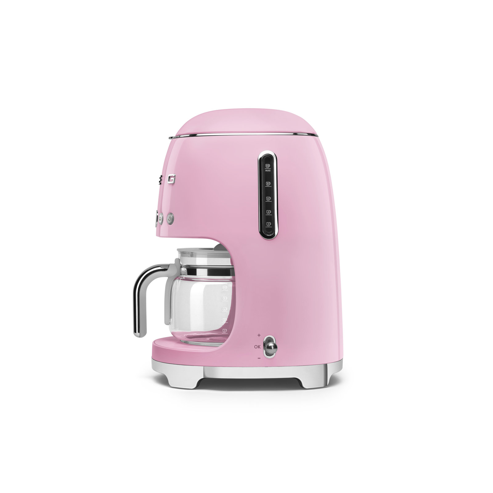 SMEG 50's Retro 10-Cup Drip Coffee Machine, Pink