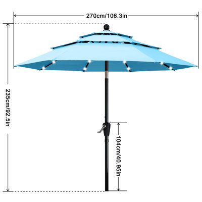 Caerphilly  Lighted Market Umbrella