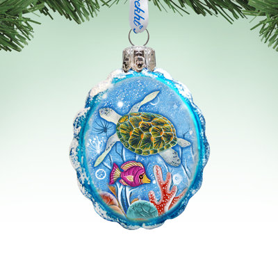 3'' Handmade Glass Holiday Shaped Ornament