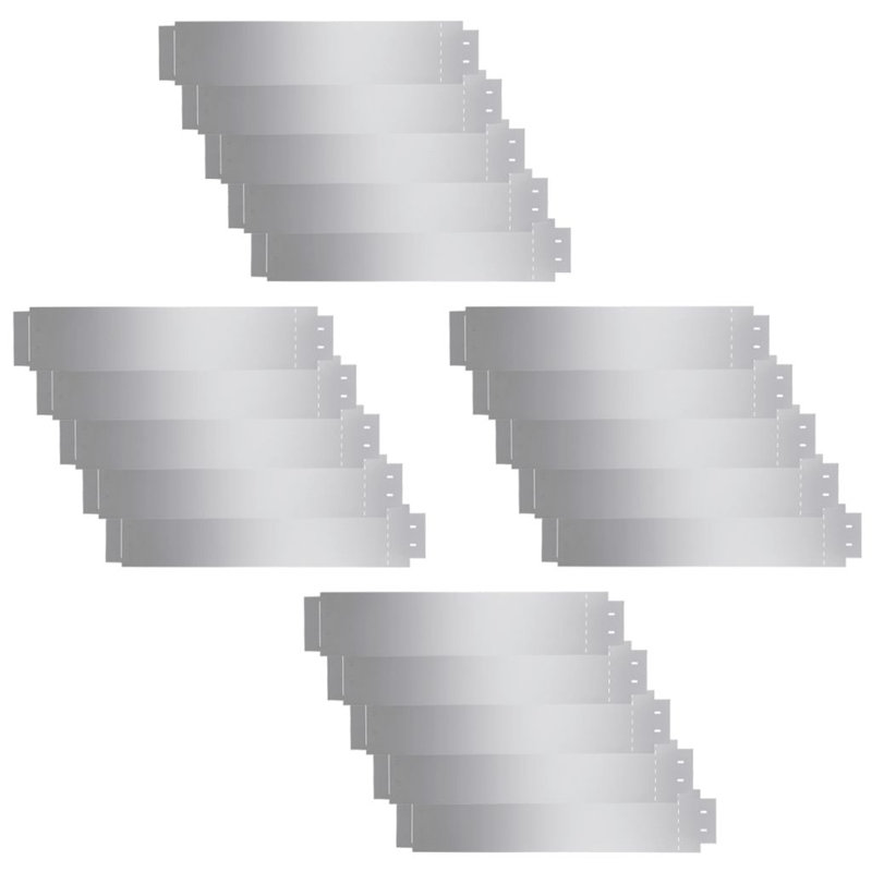 Boykin 19.9898cm H x 99.9998cm W Silver Metal Lawn Edging