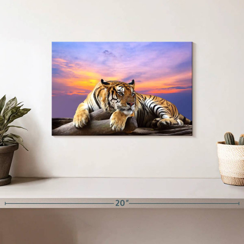 Lounging Tiger, 8" H x 12" W