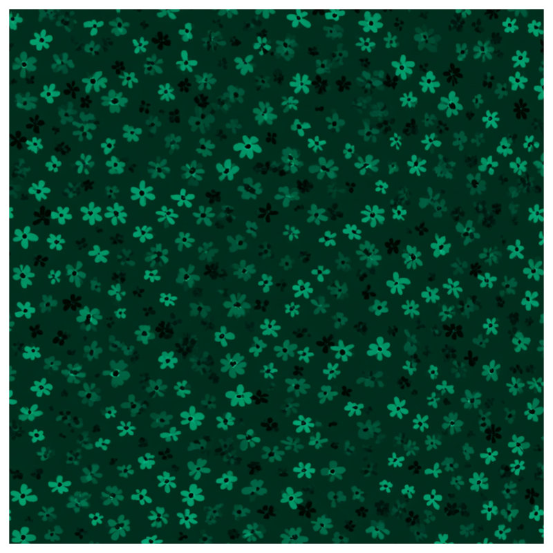 Couvre-lit matelassé vert à motif floral toutes tailles, Grand lit