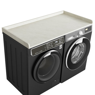 Comptoir de laveuse-sécheuse avec rails de bordure Kaboon, 27,5 po x 54 po, rangement pour salle de lavage