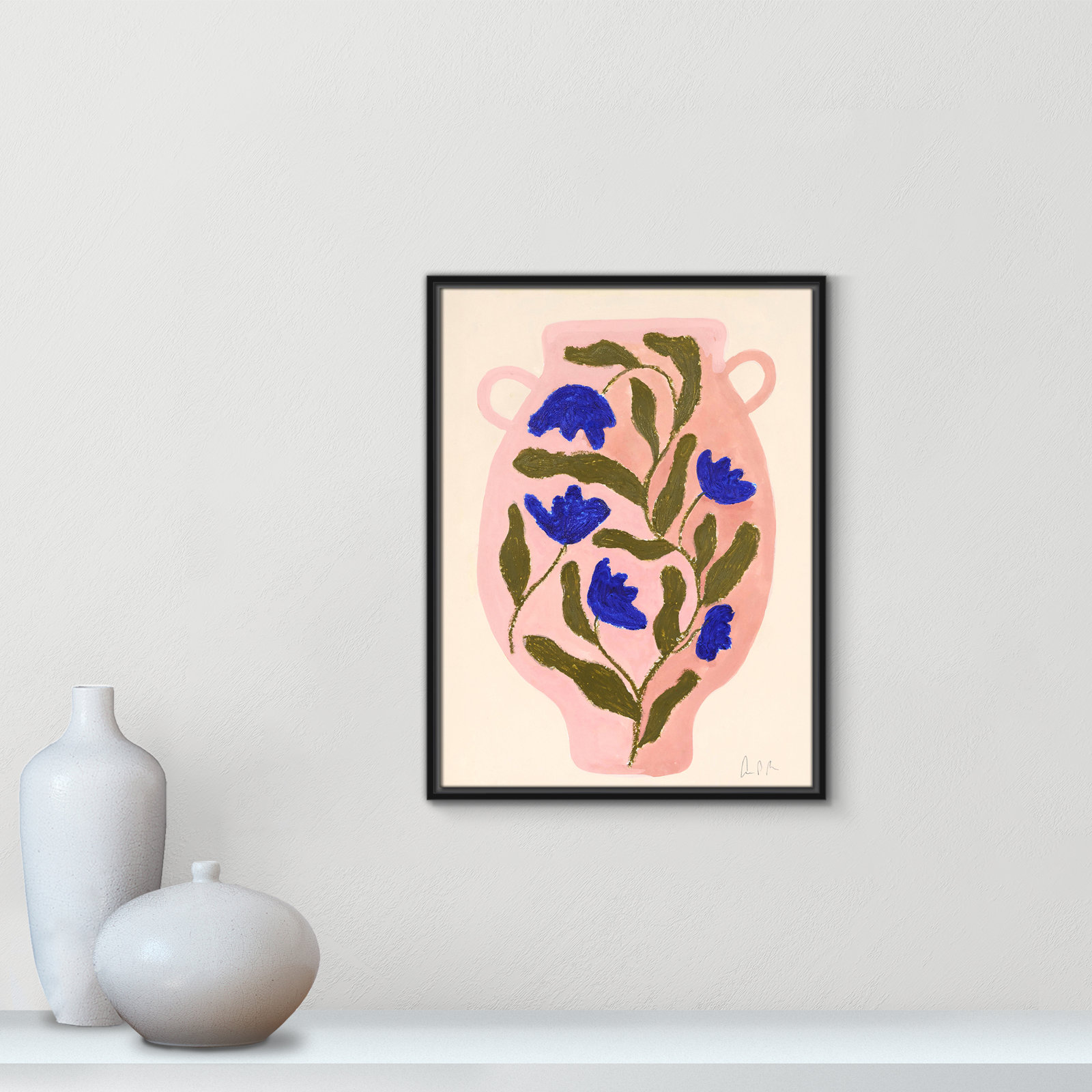 Vase No. 01 Print by Camilla Bergqvist, Black, 25.5" H x 19.5" W