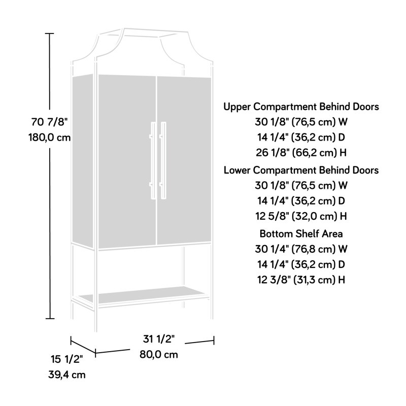 Storage Cabinet, Brown finish