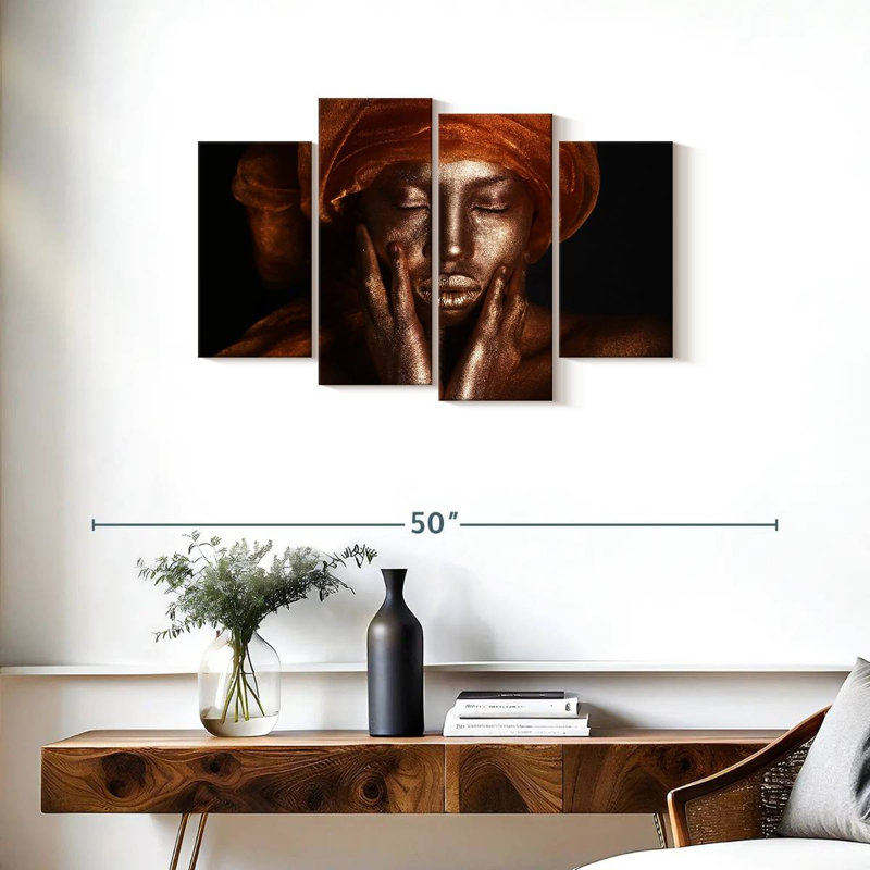 Beauté dorée Leisha, H 22 po x l 36 po