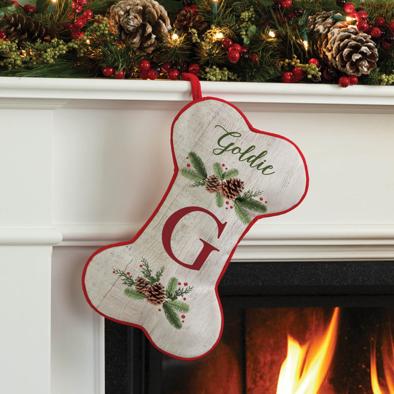 Name Personalized Bone Shape Stocking, Yes