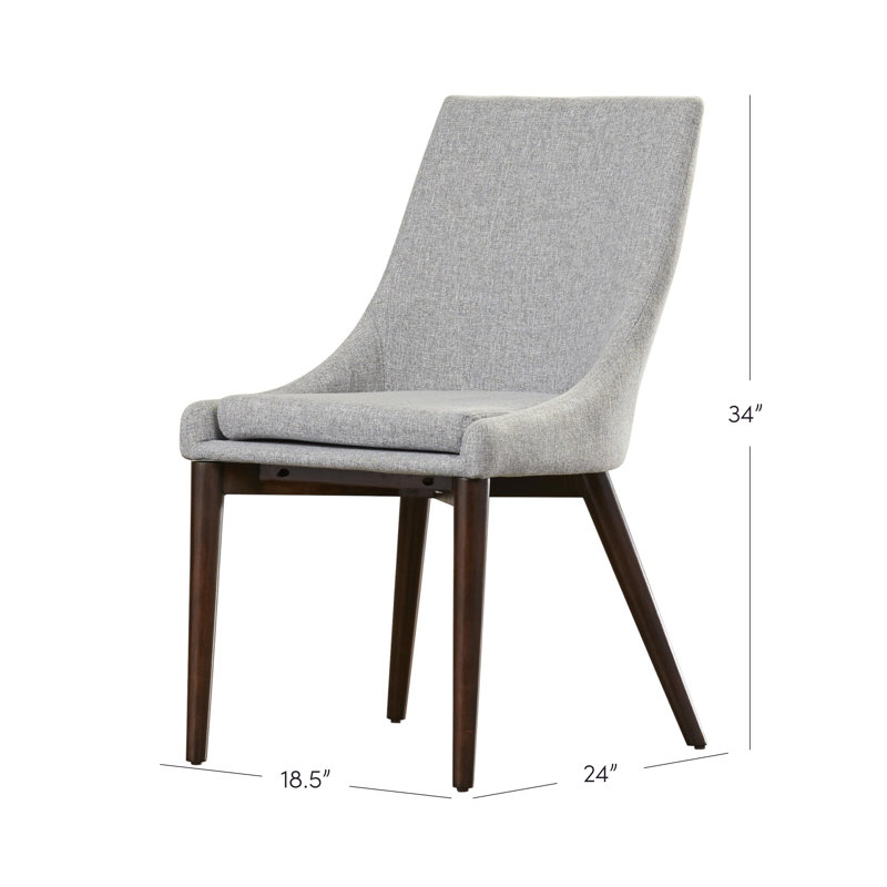 Chaise d'appoint rembourrée en coton gris Garelli
