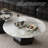 Luxury-Style Round Marble Coffee Table Set