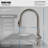 Karran Pull-Down Kitchen Faucet with Blade Spray, 3-Function Sprayer, High-Arc, Spot-Free Finish in Stainless Steel-119904238