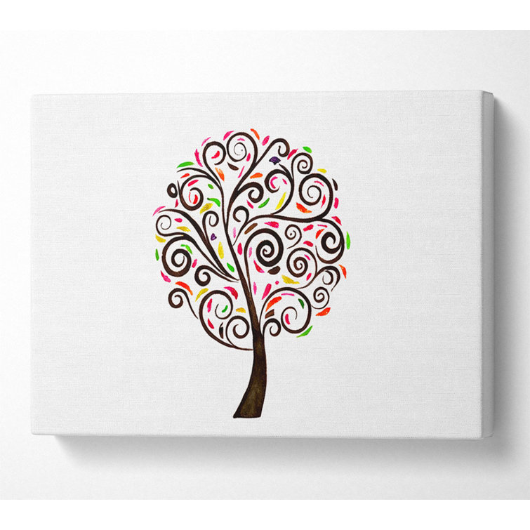 Multi-Coloured Tree - Wrapped Canvas Print