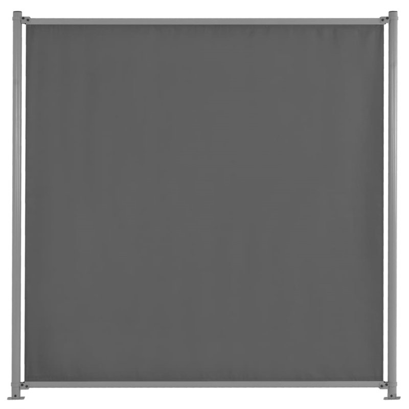 180cm H x 360cm W Taupe Metal + Fabric Fence Panels, Anthracite