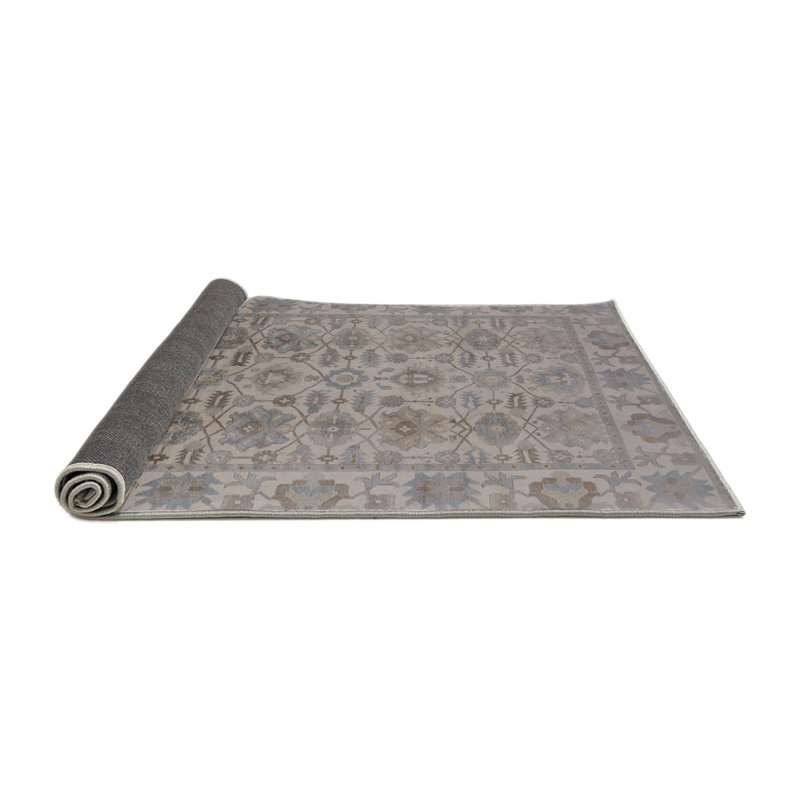 Tapis oriental beige / brun / bleu Arek, Rond 5 pi