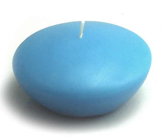 Ensemble de bougies flottantes non parfumées, Hauteur de 1,5 po, diamètre de 3 po, Turquoise, Ensemble de 72