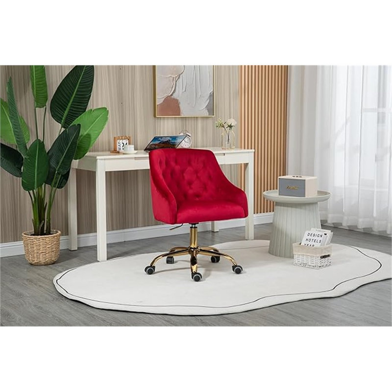 Fauteuil de bureau ZOBIDO Comfy Home Office, Vin rouge