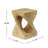 MGO Twist Side Table - Wood-Look Texture, Natural Colour
