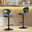 Bar Stools Set of 2, Modern Swivel Counter Height Barstools, Black