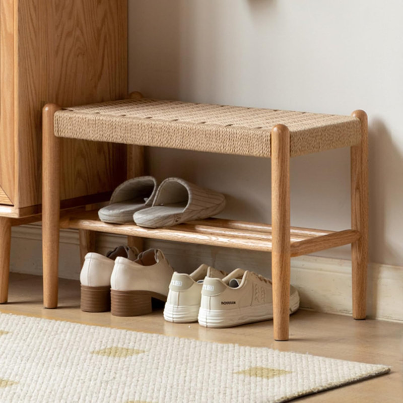 31.5"W Solid Bench Assembled Shoe Bench, 31.5"W