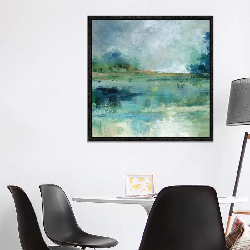 Emerald Isle by Carol Robinson - Painting on Canvas, 93.98 cm H x 93.98 cm W, Black Framed