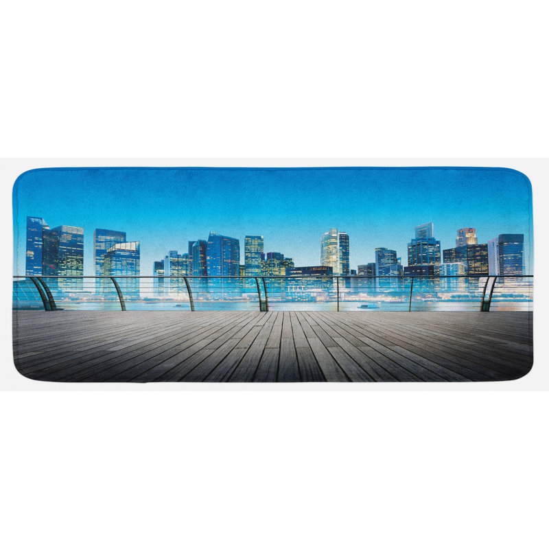 Modern & Contemporary Solid Color Polyester Kitchen Mat
