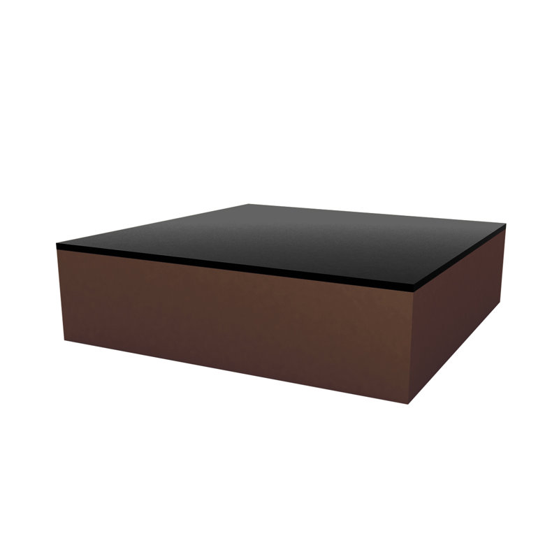Jut Plastic Coffee Table, Bronze, 31.5" W x 31.5" L x 12.5" H