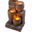 Weather Resistant Cascade Fountain with Light