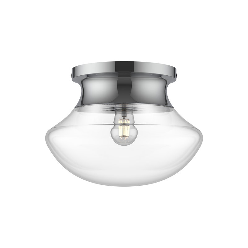 Marcel Glass Flush Mount, Chrome