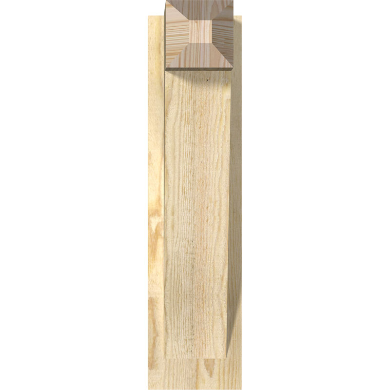 Artisan traditionnel en bois rustique, Sapin Douglas de 6 po (sciage brut), P 12 po x H 24 po