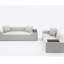 Boucle grise pour la détente - Mobilier de salon 3 places et 2 canapés avec table de bout-561444222