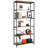 Gianantonio 70.9" x 31.5" Shelving Unit Rustic Industrial Large Bookshelf for Home Décor Display-2028379599