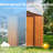 Metal Storage Unit With Protected Panels & Padlockable Door Yellow Brown Shed Rot Protection