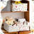 3 Pcs Wildflowers Storage Bin Wildflowers Collapsible  Storage Baskets For Gifts Canvas Laundry Basket Foldable Box With Handle For Office Home Bedroom Clothes