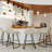 Upholstered Counter Stool With Metal Frame-586539583-586539582