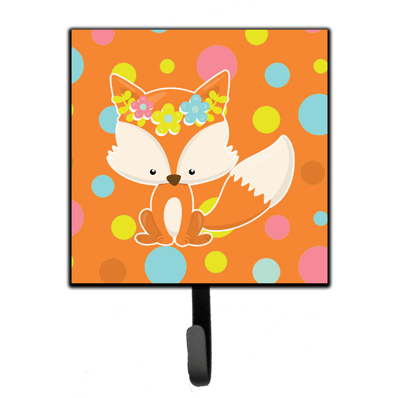 Organisateur de clés murales coussin avec crochets clés baby fox flowerchild Yusha