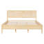 Structure de lit plateforme très grand en bois avec tête de lit à panneau classique, support de lattes en bois, aucun sommier requis, assemblage facile, naturel-1694815771-1694815772