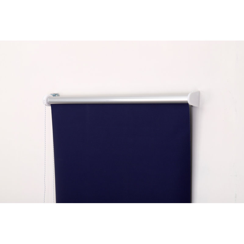 Thermal Blackout Roller Blind - Trimmable Cut to Size - Heavy Duty Metal Tube, 165 cm L x 210 cm W, Navy
