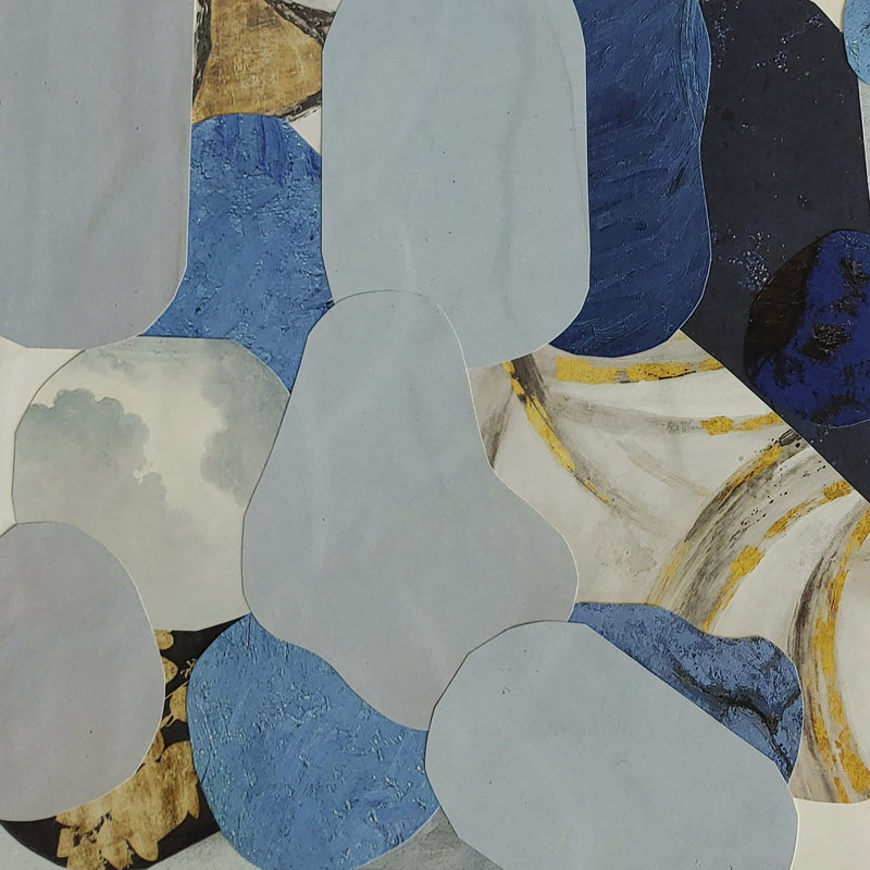 «Ferdia Blue Monsoon II» sur toile par Coco Good Print, H 12 po x l 12 po