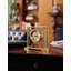 Roman Numeral Quartz movement / Crystal Tabletop Clock in Polished Brass