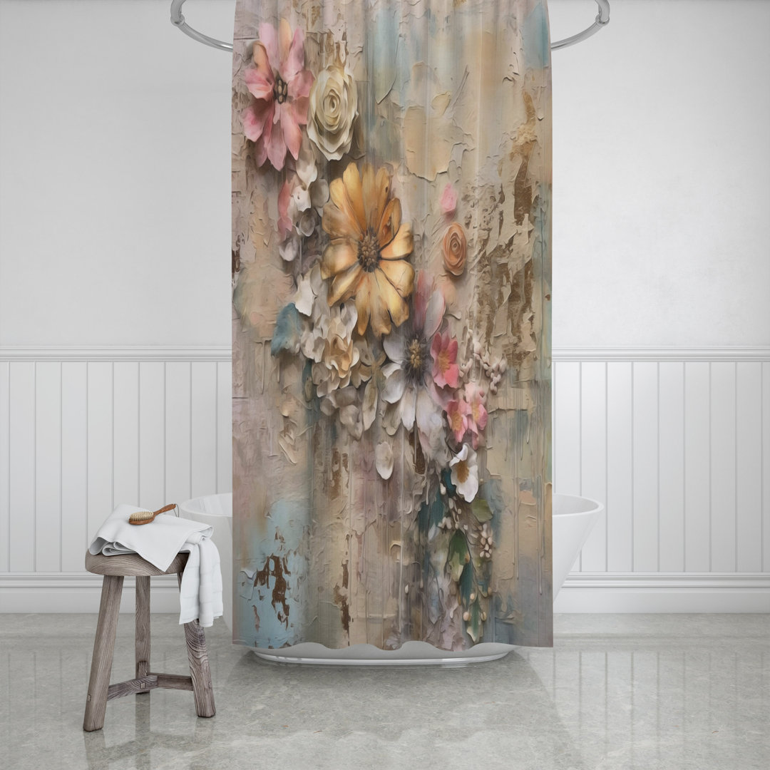 Batam Floral Shower Curtain East Urban Home 