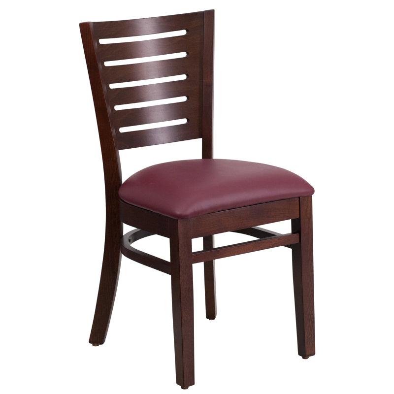 Chaise d'appoint Ceja, Noyer, Bourgogne