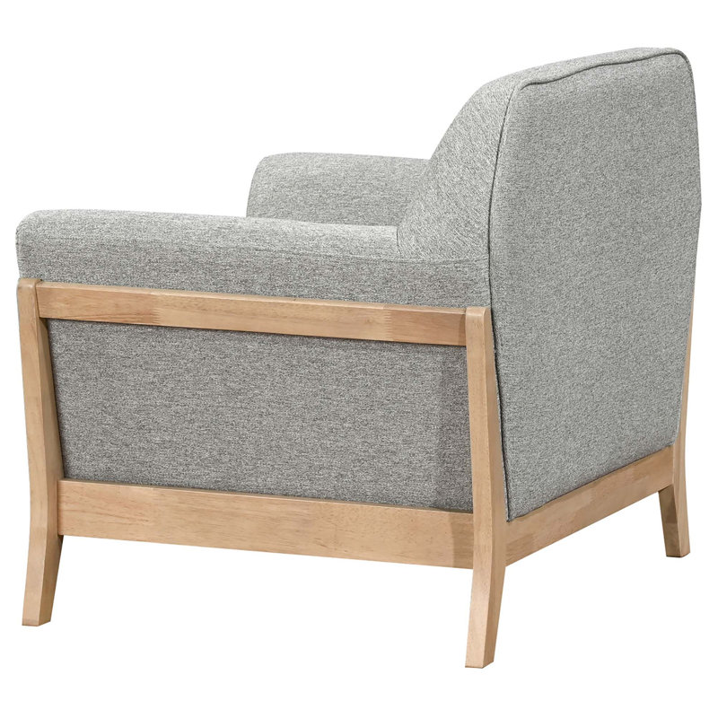 Chaise d'appoint compacte rétro avec accoudoirs sculpturaux