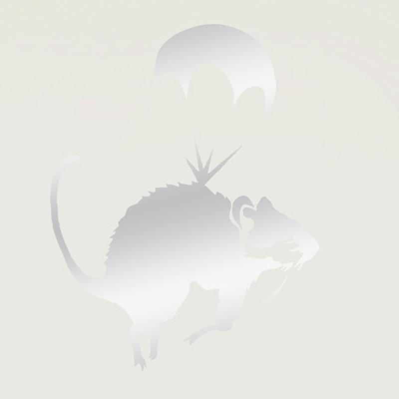 Animals Wall Decal, Shiny Silver, Medium