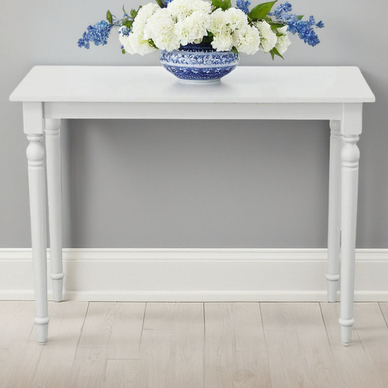 Brighton Rectangular Counter Table – Contemporary Style Spindle Legs Solid Wood Table, White