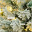 Sapin de Noël artificiel enneigé 6 pi avec des branches réalistes, 250 lumières DEL et 462 pointes